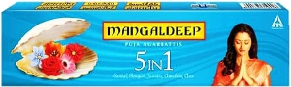 Mangaldeep 5 in 1 Agarbatti Sticks (84 Sticks), 84 sticks - 84 sticks