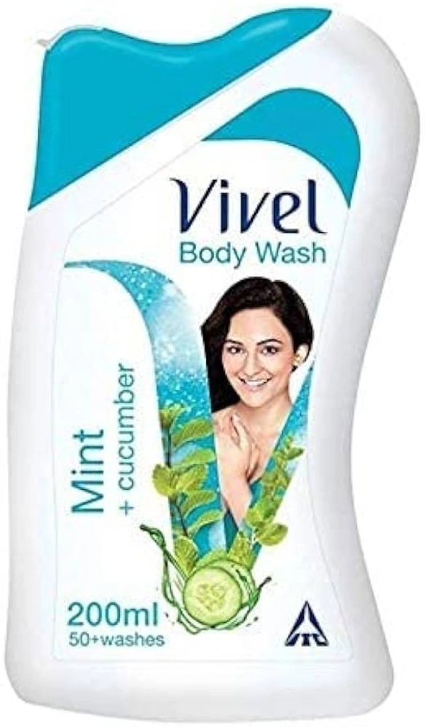 Vivel Body Wash Mint + Cucumber, 200 ml - 200 ml