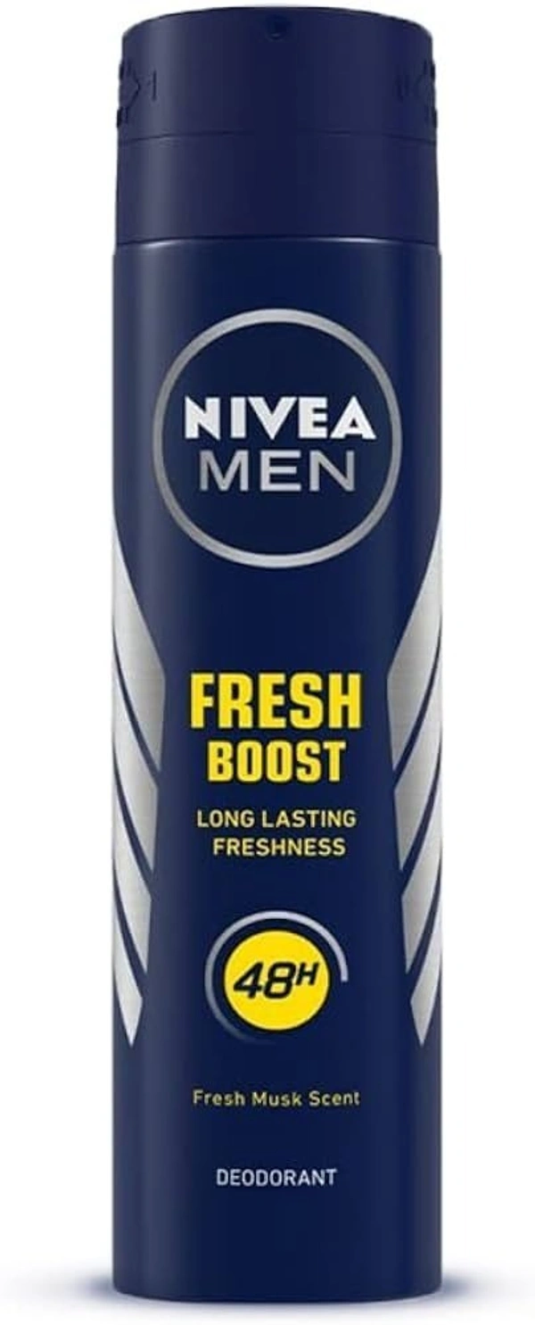 Nivea Men Fresh Boost Musk Scent Deodorant, 150ml - 150ml