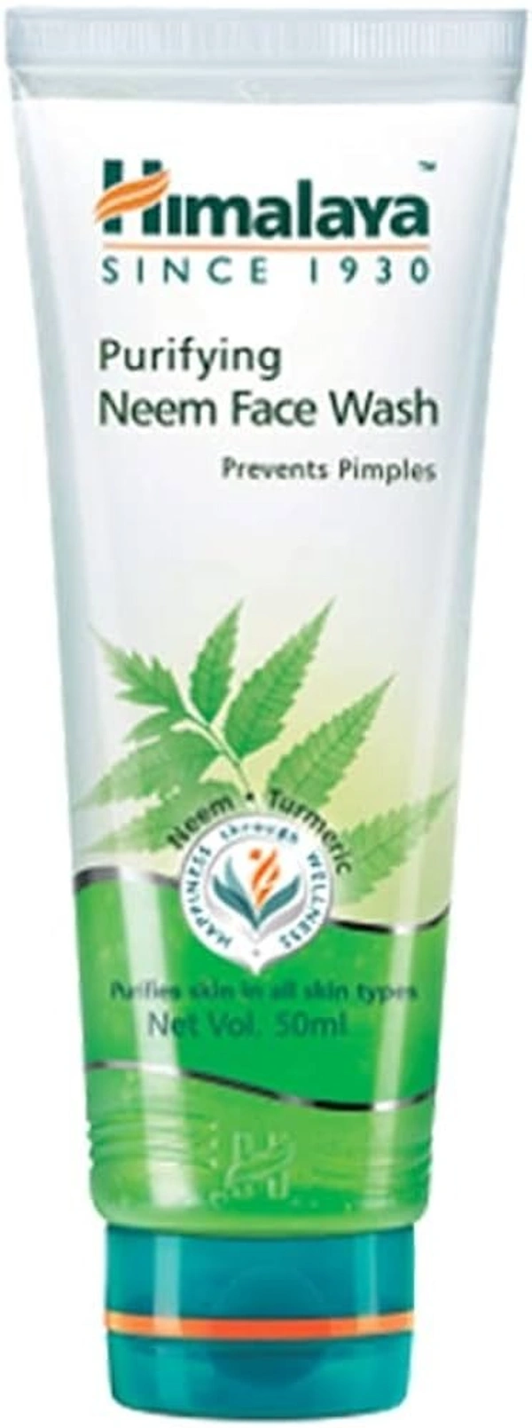 Himalaya Purifying Neem& Turmeric Facewash, 50 ml