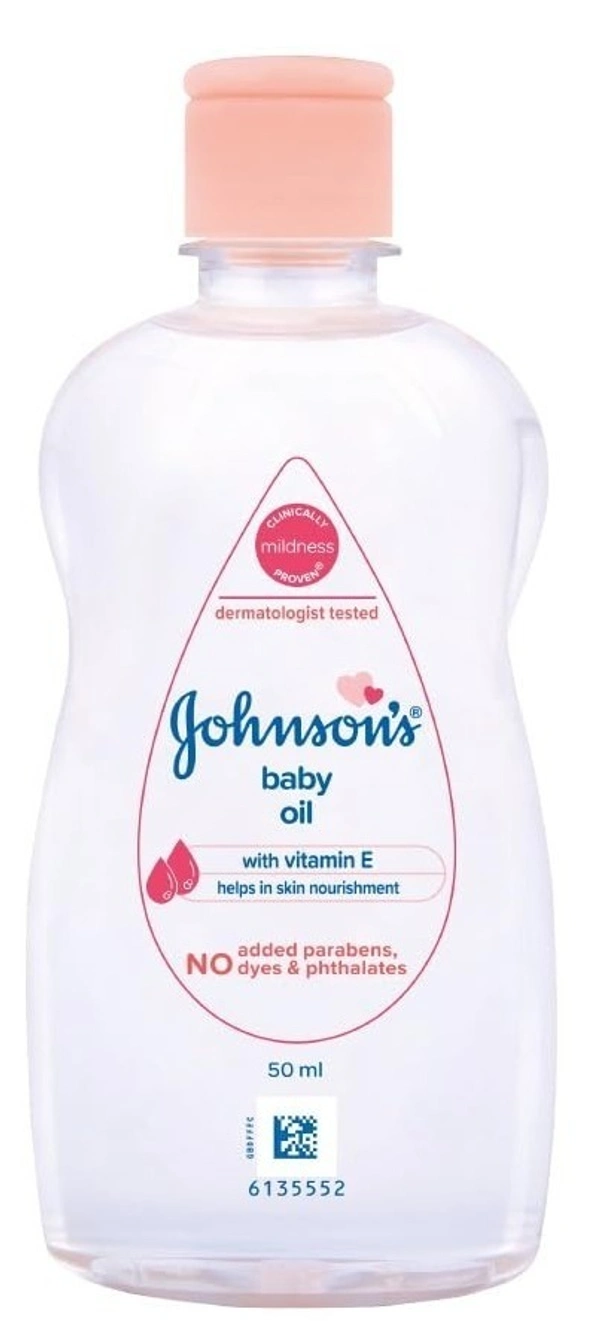 Johnson's Baby Oil With Vitamin E, 50 ml
