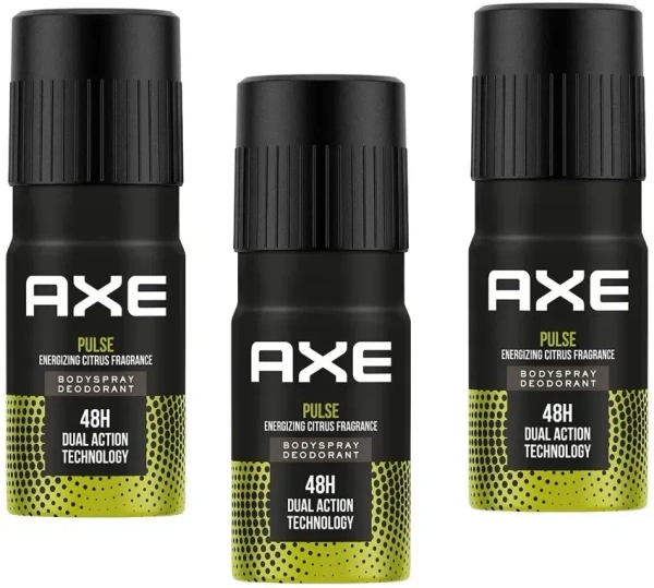 AXE Deodorant Body Spray Pulse (150 ml x 3), 450 ml - 450 ml