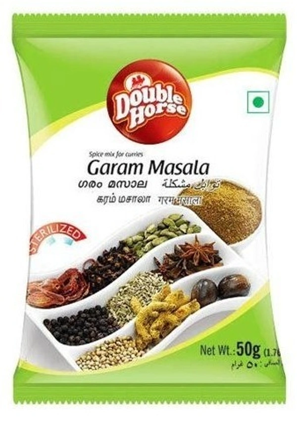 Double Horse Garam Masala Pouch, 50g - 50g
