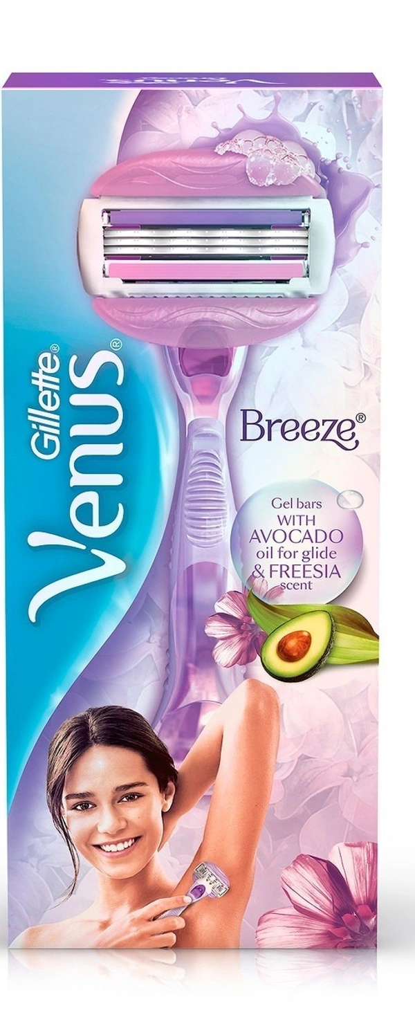 Gillette Venus Women Breeze Avacado Gel Bar Razor, 1 pcs - 1 pcs