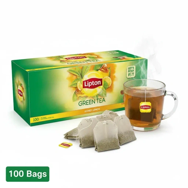 Lipton Green Tea Honey & Lemon, 100 Bags - 100 Bags
