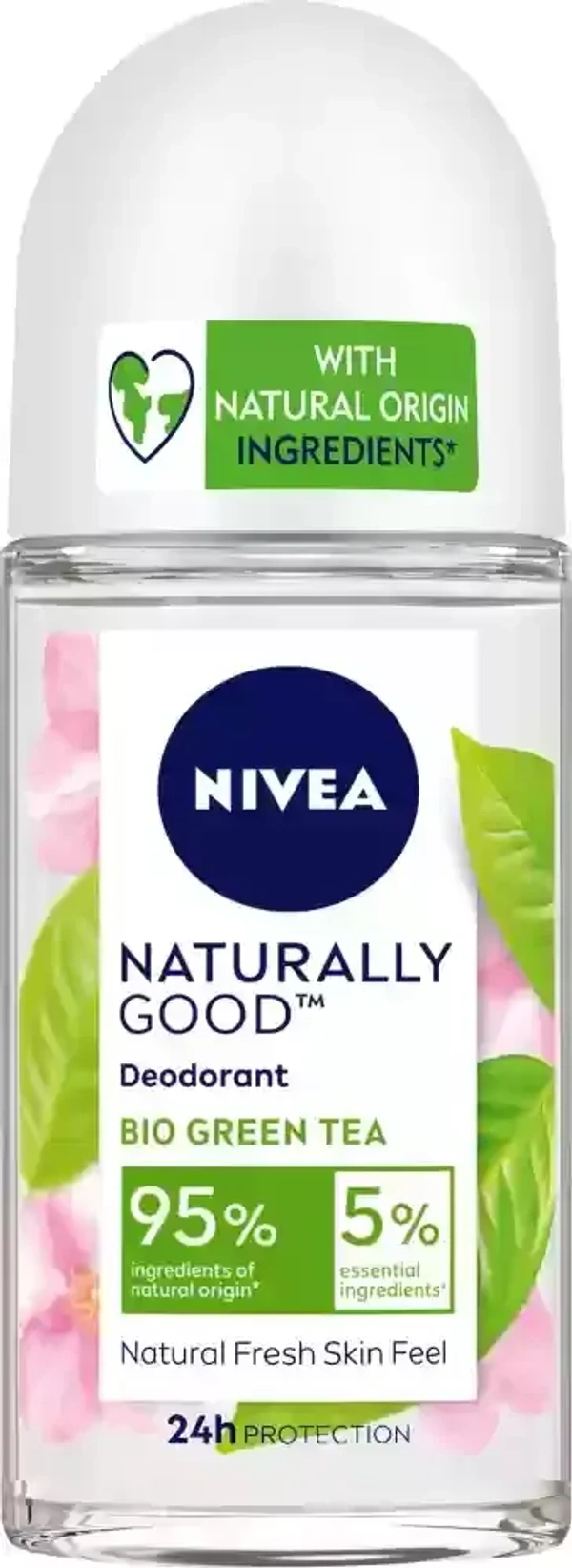 Nivea Naturally Good Deodorant Roll On Bio Green Tea With Natural Fresh Skin Feel, 50 ml - #REF!