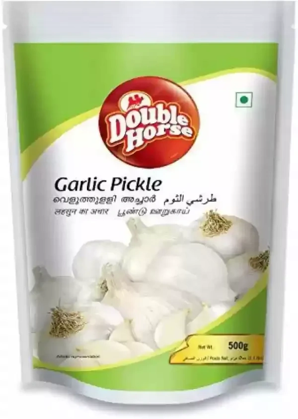 Double Horse Garlic Pickle Pouch, 500g - 500g