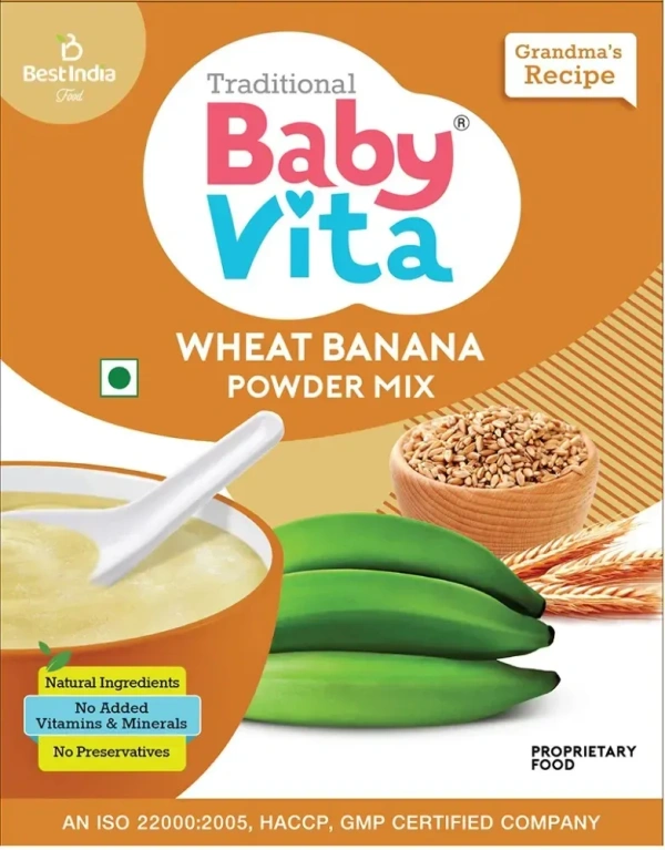 Baby Vita Wheat Banana Powder Mix, 300g Carton - 300g