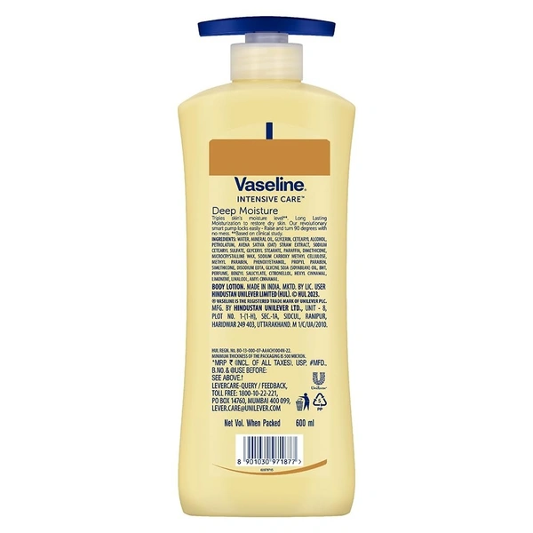 Vaseline Intensive Care Deep Restore Body Lotion, 600 ml - 600 ml