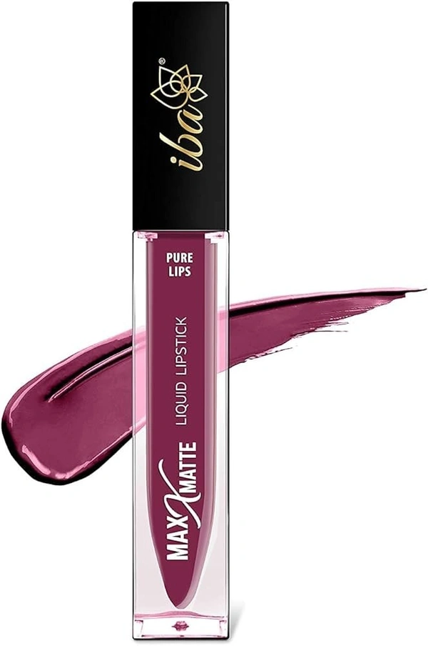 Iba Maxx Matte Liquid Lipstick Peppy Plum, 6.8 ml - 6.8 ml