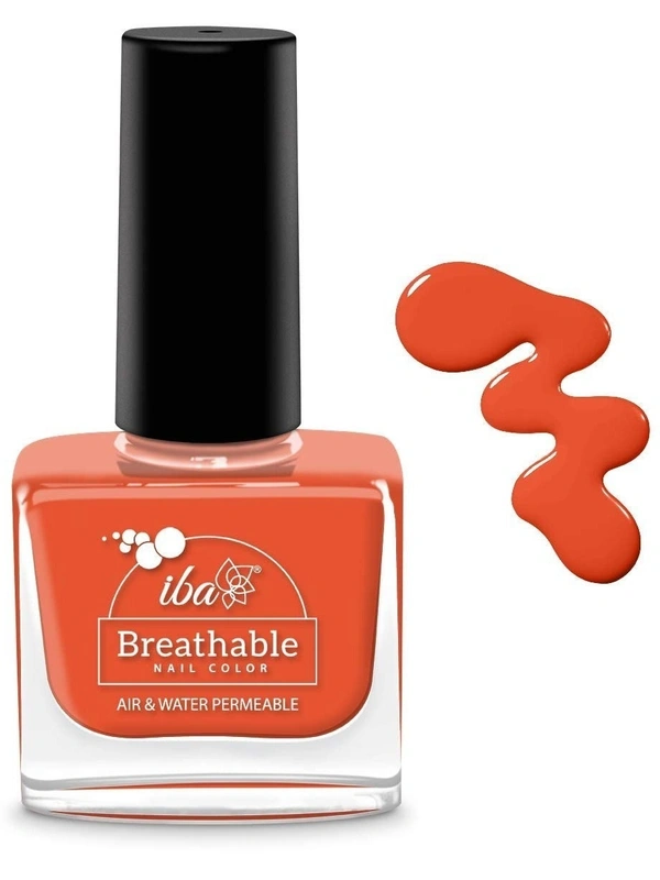 Iba Breathable Nail Color B12 Orange Flames, 9 ml - 9 ml