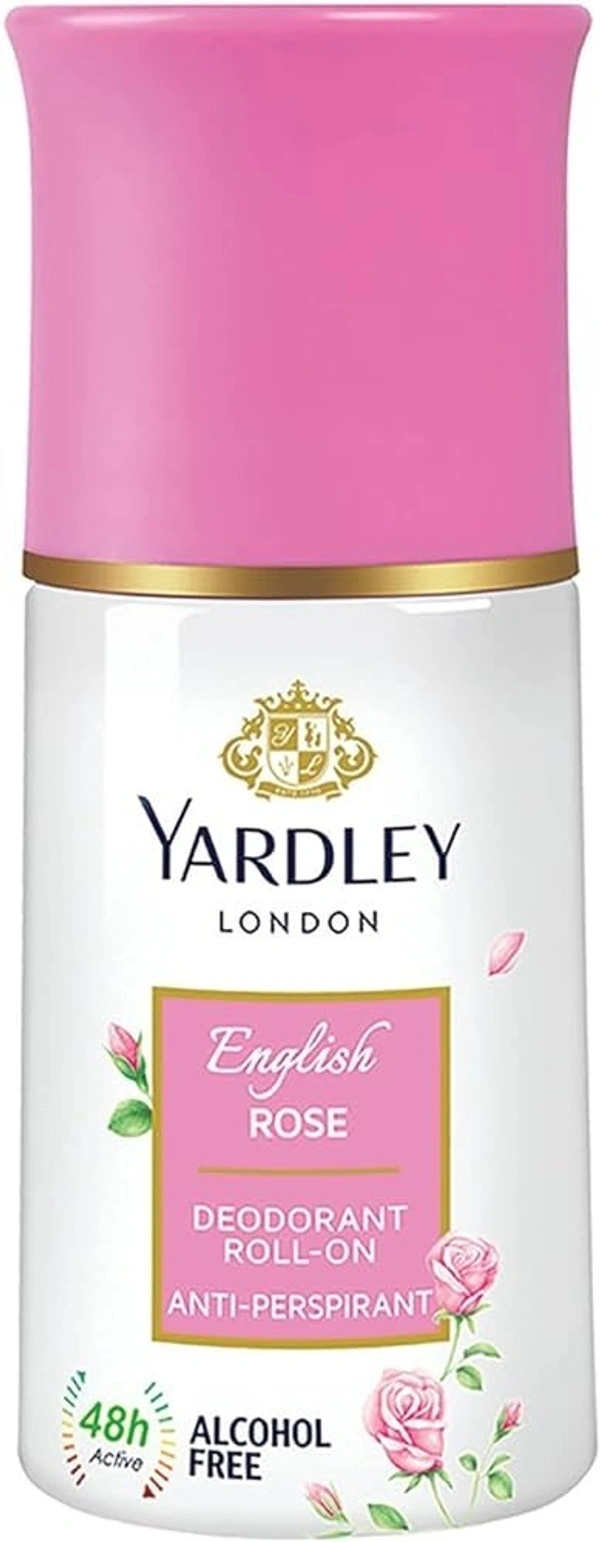 Yardley London Rose Deodorant Roll-On, 50 ml - 50 ml