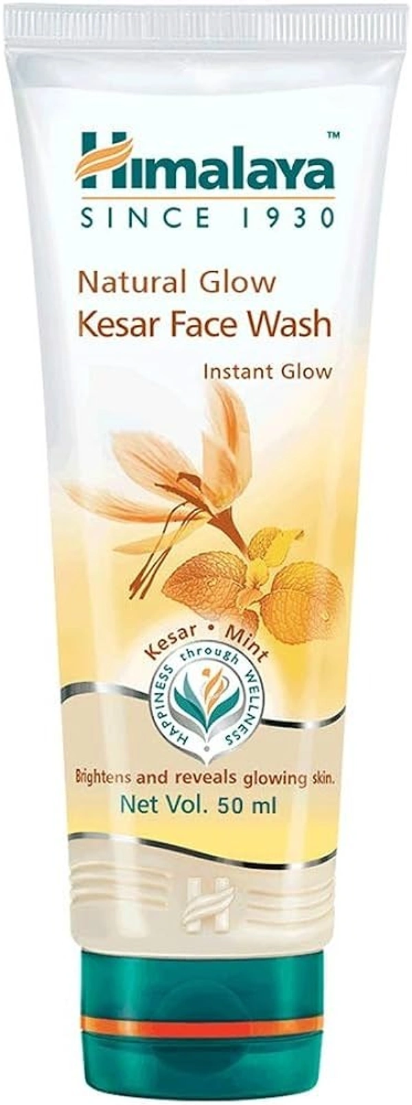 Himalaya Face Wash Natural Glow Kesar, 50ml - 50ml