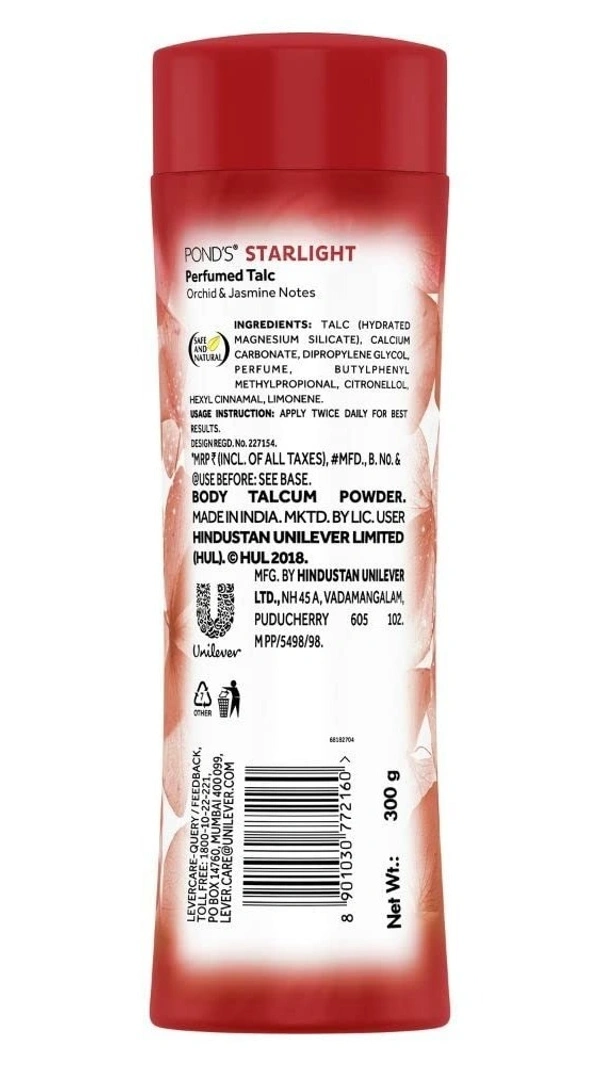 Pond's Starlight Perfumed Talc, 300g - 300g