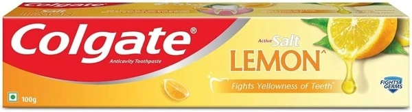 Colgate Healthy White Active Salt Lemon Anticavity Toothpaste, 100g - 100g