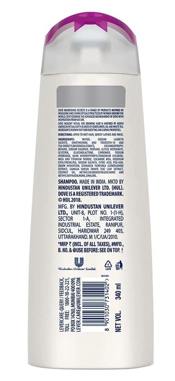 Dove Healthy Ritual For Growing Hair Shampoo, 340 ml - 340 ml