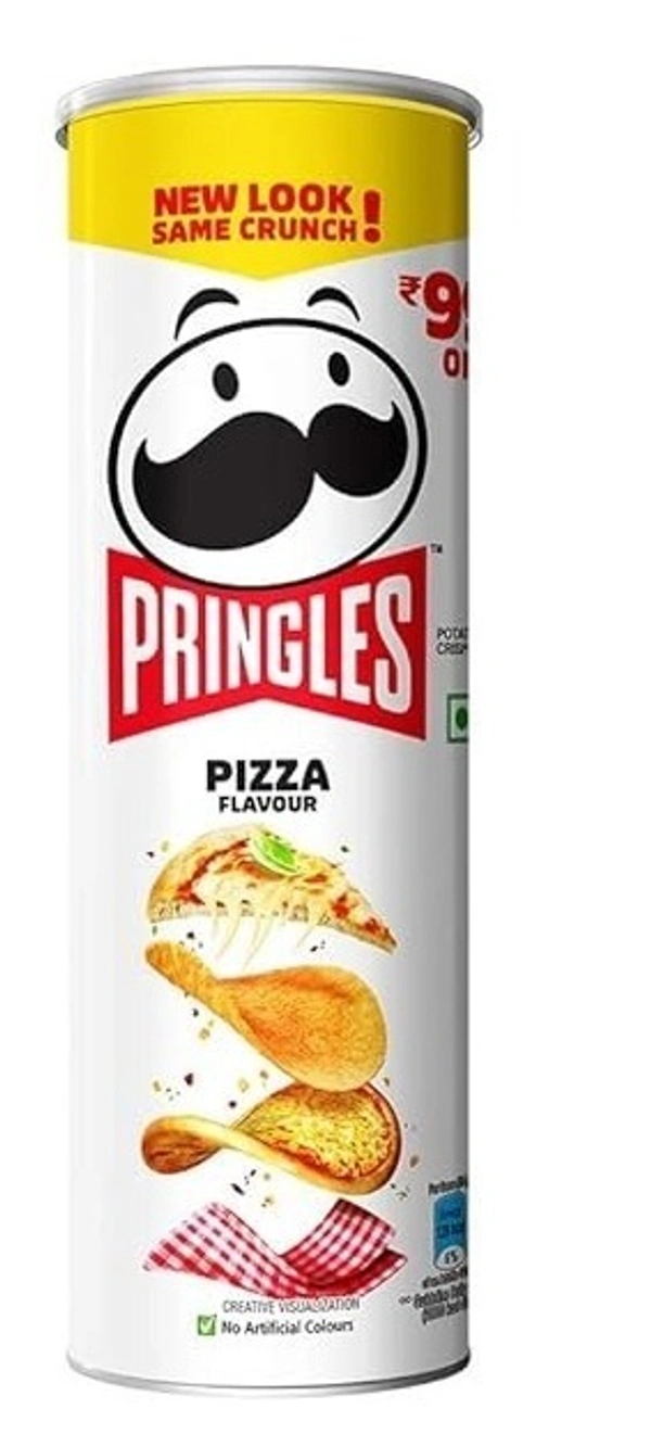 Pringles Potato Crisps Pizza Flavour, 110g - 110g