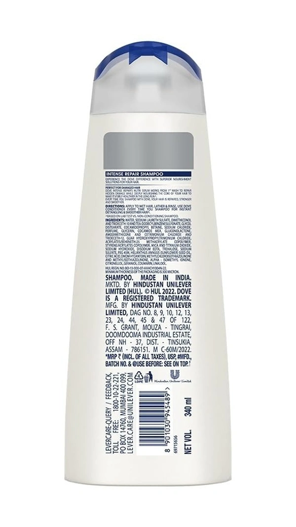 Dove Intense Repair Shampoo, 340 ml - 340 ml