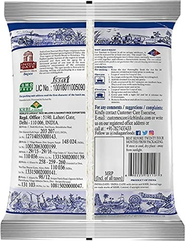 India Gate Basmati Rice Super, 1.25 kg - 1.25 kg