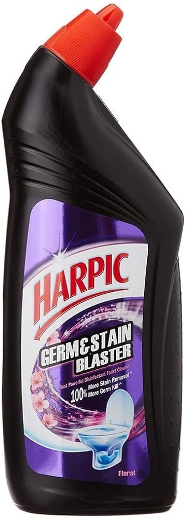 Harpic Disinfectant Toilet Cleaner Germ& Stain Blaster Floral, 750 ml - 750 ml