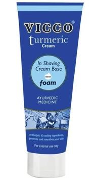 Vicco Turmeric Cream In Shaving Cream Base With Foam Ayurvedic Medicine, 70g - 70g