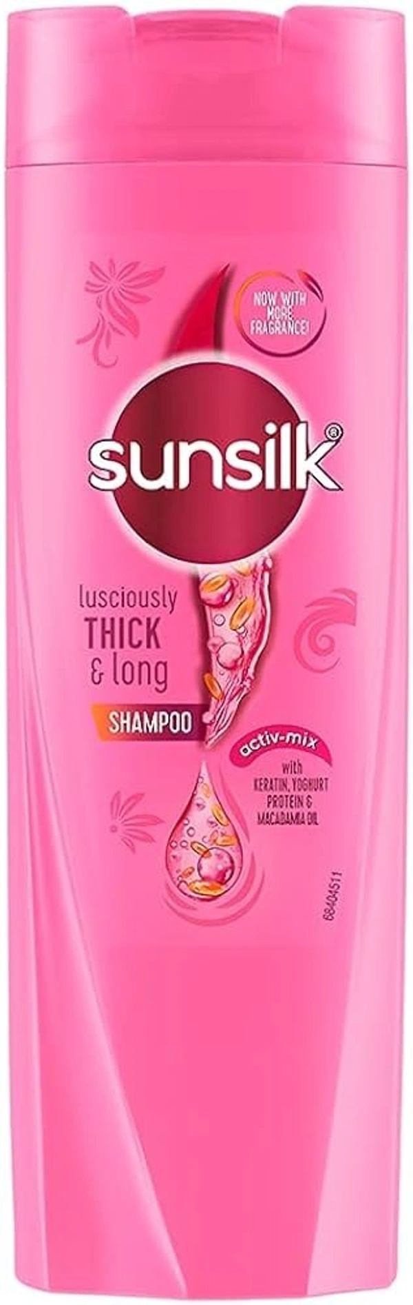 Sunsilk Shampoo Thick& Long Keratin, Yoghurt Protien Macadamia Oil, 80 ml - 80 ml