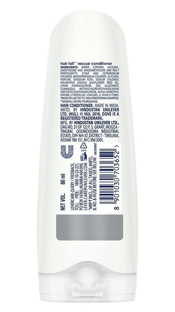 Dove Hair Fall Rescue Conditioner, 80 ml - 80 ml