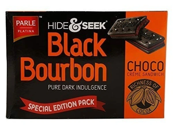 Parle Hide Seek Black Bourbon Choco Creme Sandwich, 300g - 300g