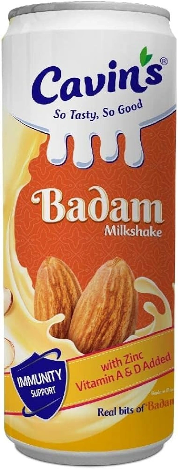 Cavin's Badam Milkshake, Enriched with Zinc, 180ml - 180ml