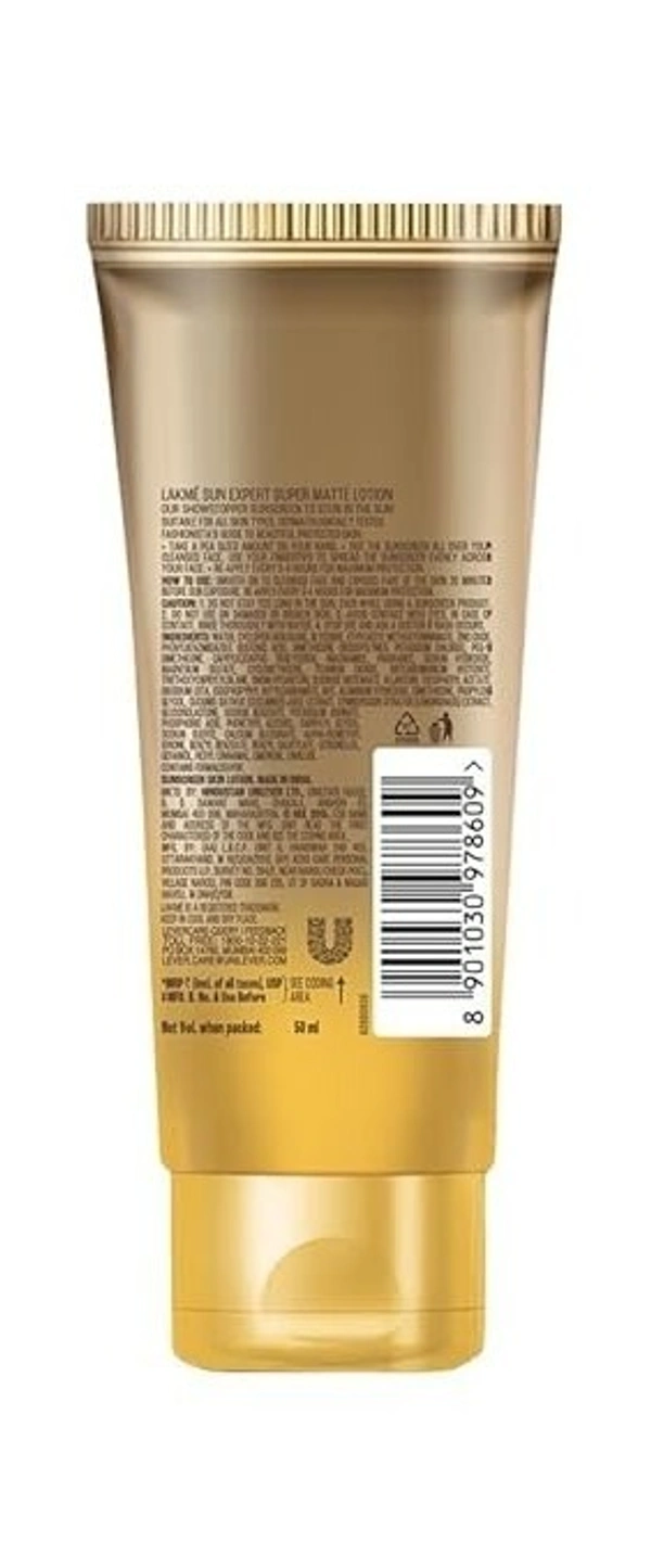 Lakme Sun Expert SPF 50 Ultra Matte Lotion, 50 ml - 50 ml