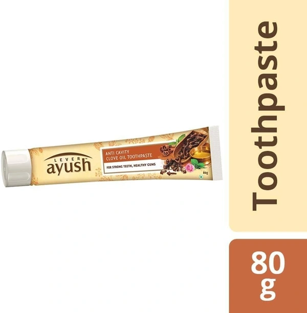 Lever Ayush Anti Cavity Clove Oil Toothpaste, 80g - 80g