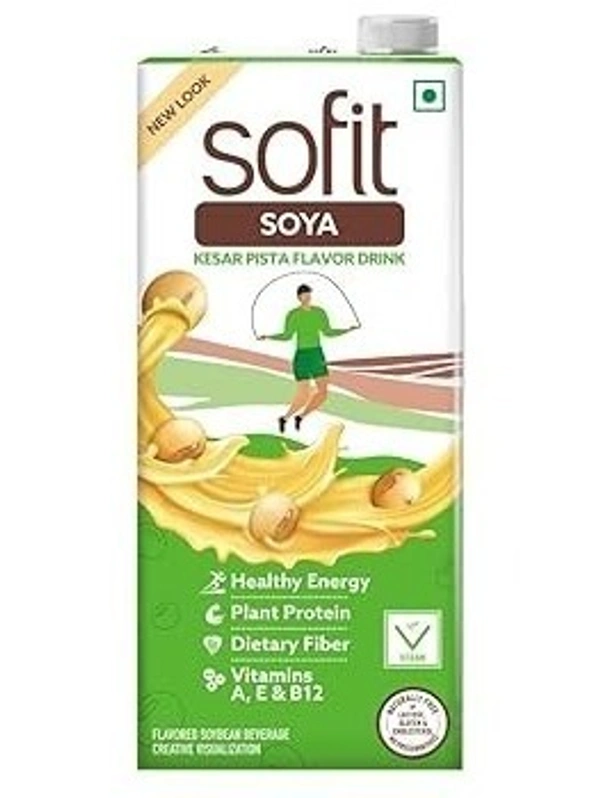 Sofit Soya Milk Kesar Pista - 1 ltr