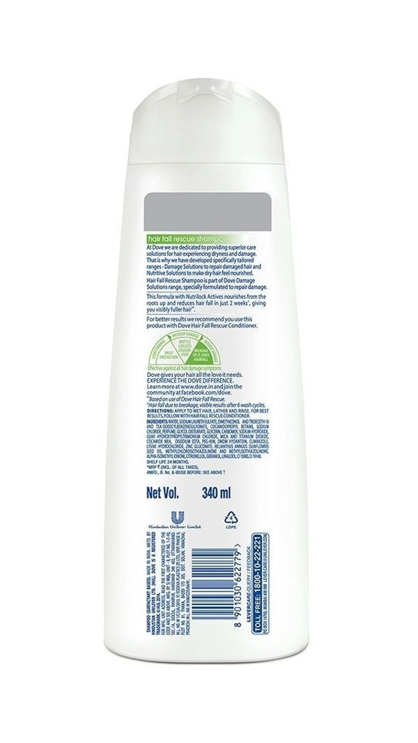 Dove Hair Fall Rescue Shampoo, 340 ml - 340 ml