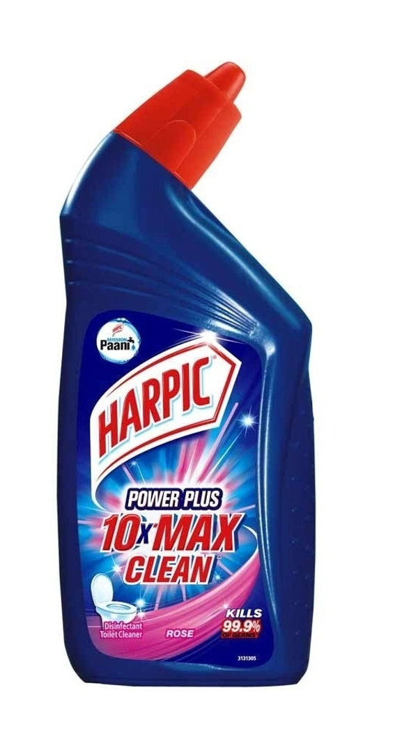 Harpic Power Plus Stain Removal Rose Disinfectant Toilet Cleaner, 500 ml - 500 ml