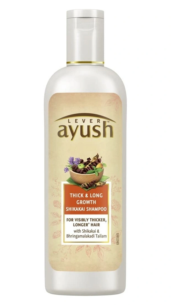 Lever Ayush Thick& Long Growth Shikakai Shampoo, 175 ml - 175 ml