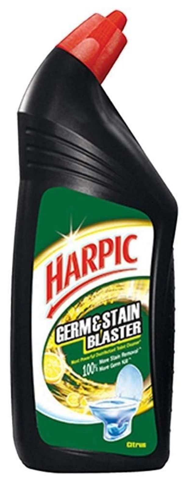 Home Care Harpic Disinfectant Toilet Cleaner Germ& Stain Blaster Citrus, 750 ml - 750 ml