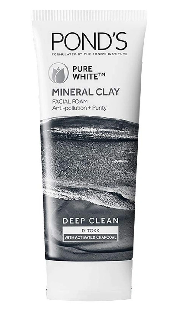 Pond's  Pure White Mineral Clay Anti Pollution Purity Face wash Foam, 40g - 40g