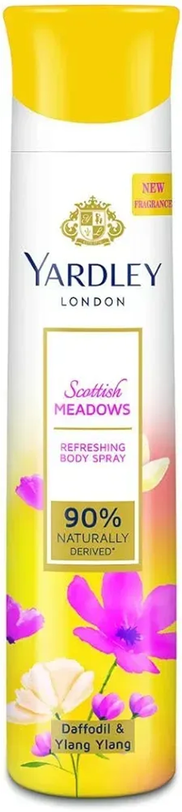 Yardley London Scottish Meadows Refreshing Body Spray Daffodll& Ylang Ylang, 150 ml - 150 ml