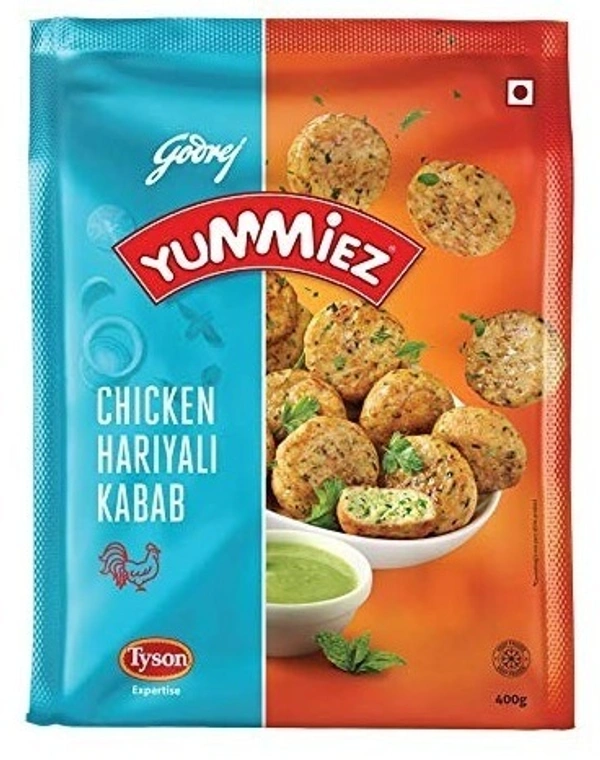 Yummiez Royale Chicken Hariyali Kabab, 400g - 400g