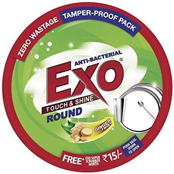 Home Care Exo Touch& Shine Anti Bacterial Dishwash Round, 250g - 250g