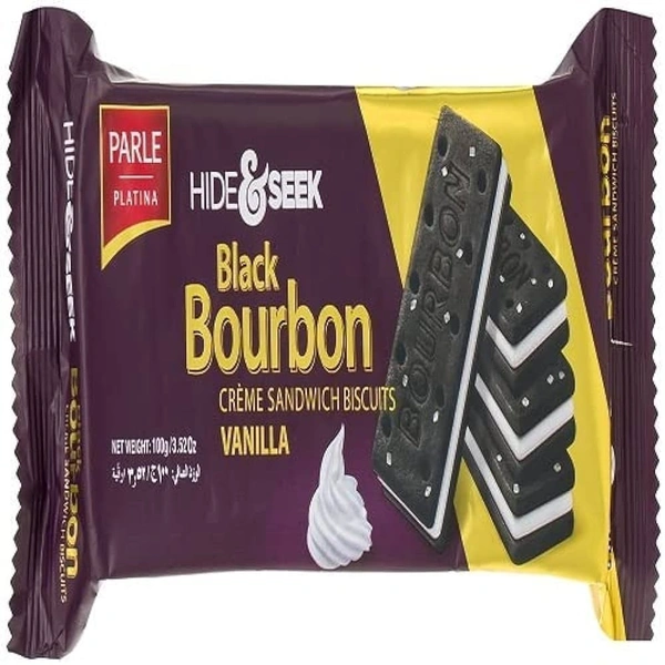 Parle Platina Hide& Seek Black Bourbon Choco Cr�me Sandwich, 120g - 120g