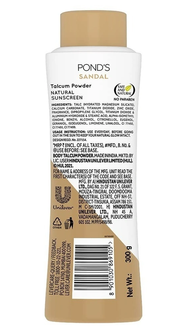 Pond's Sandal Radiance Talcum Powder, 300g - 300g