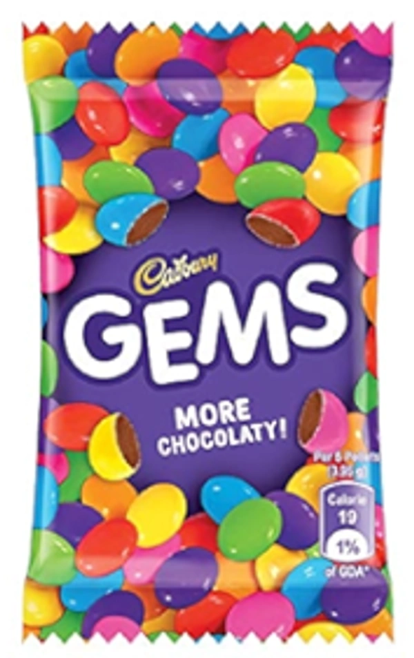 Gems Cadbury Gems Sugar Coated Chocolates More Chocolaty, 9.5g