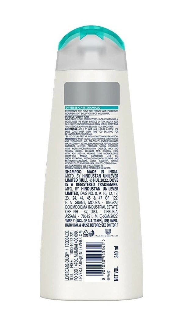 Dove Dryness Care Shampoo, 340 ml - 340 ml
