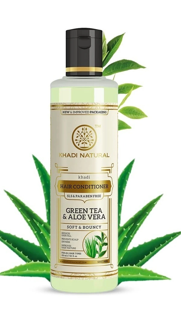 Khadi Herbal Green Tea Aloevera Hair Conditioner, 210 ml - 210 ml