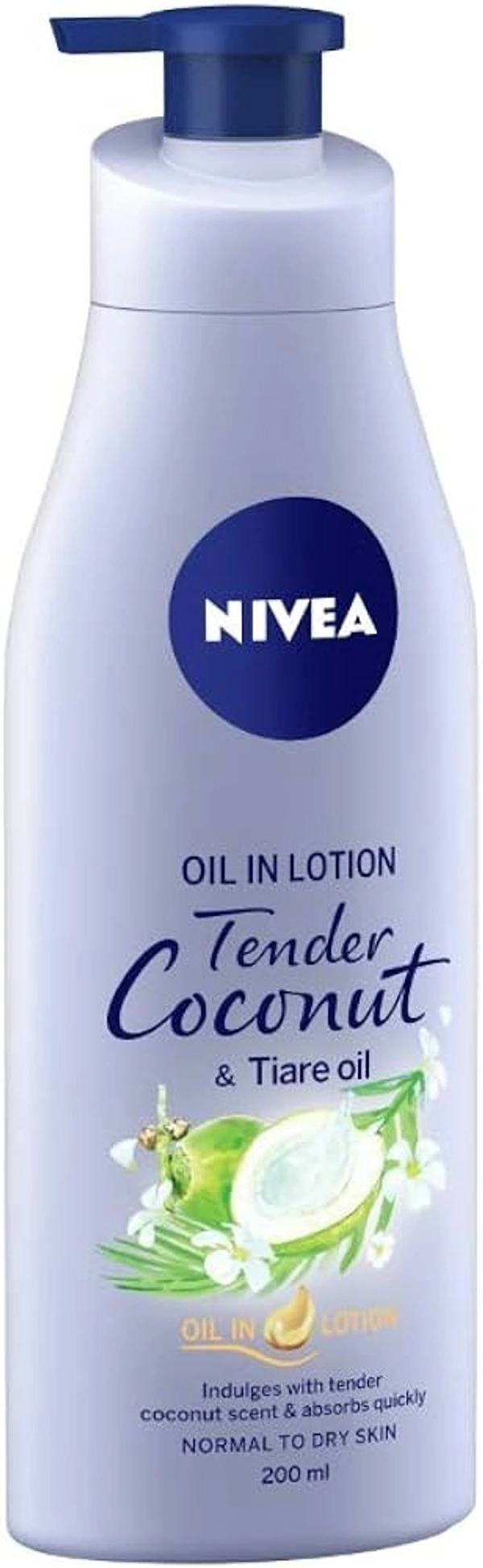 Nivea Body Lotion Tender Coconut Tiare Oil, 200ml - 200ml