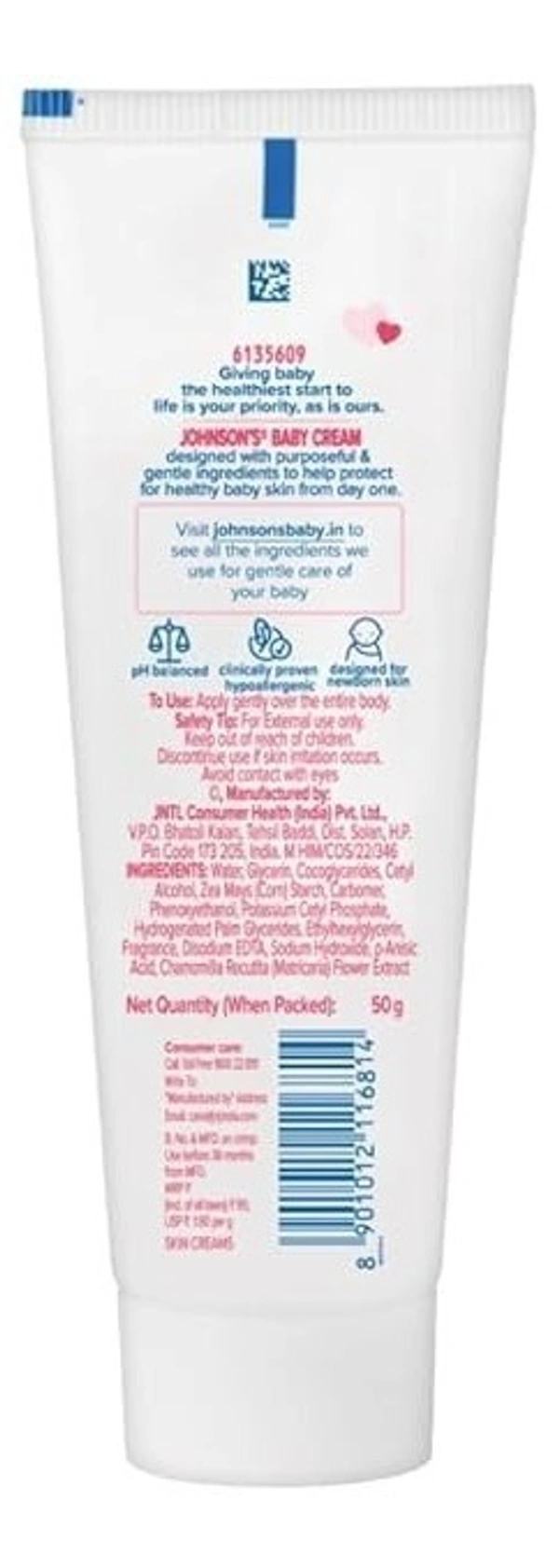 Johnson's Baby Cream, 50g - 50g
