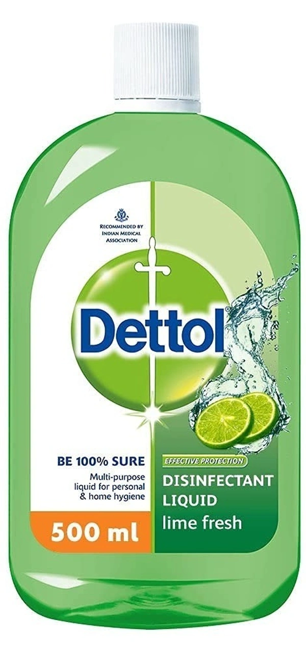Dettol Antiseptic Disinfectant Liquid Lime Fresh, 500 ml - 500ml