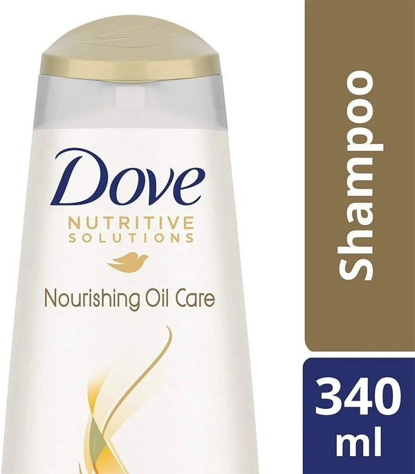Dove Oil Care Shampoo For Frizzy Dry Hair Nourishing, 340ml - 340ml