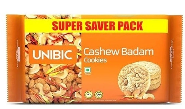Unibic Biscuits Cashew Badam Cookies Packet, 500g - 500g